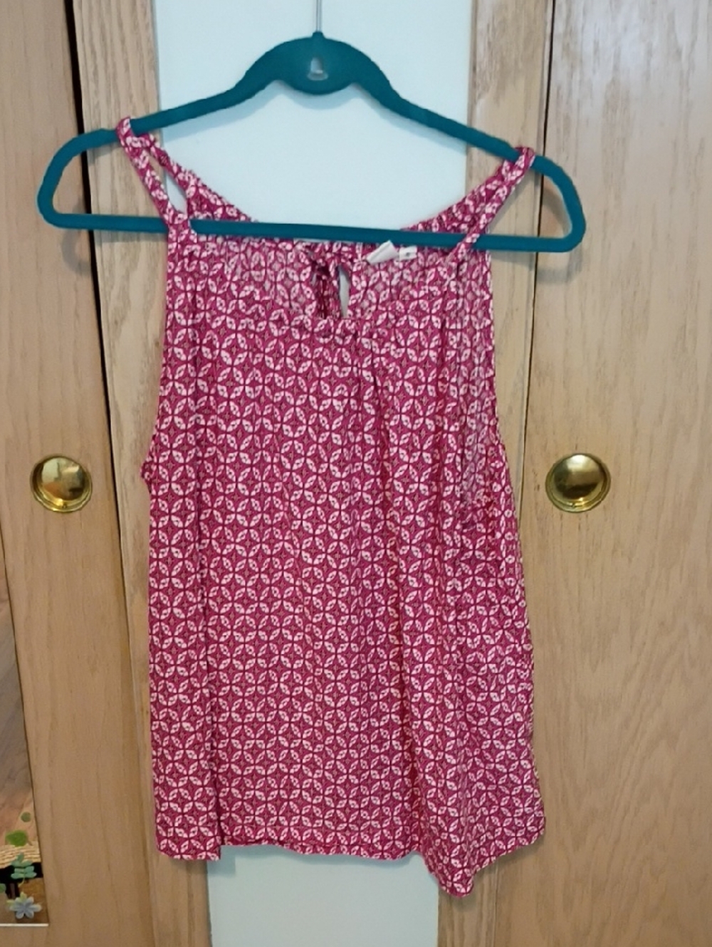 GAP Pink Geometric Print Spaghetti Strap Cami